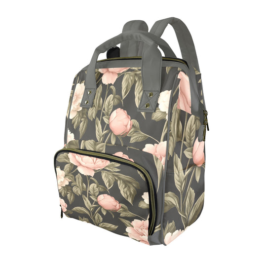 Midnight Victorian Bloom - Premium Multi-Function Travel Backpack