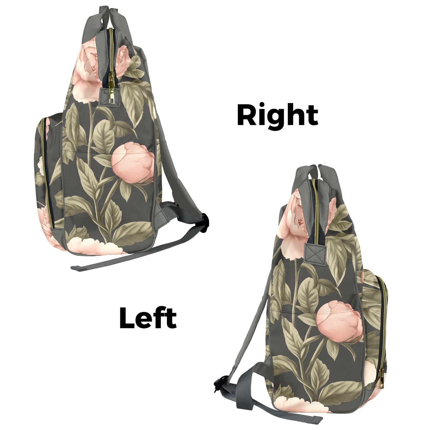 Midnight Victorian Bloom - Premium Multi-Function Travel Backpack