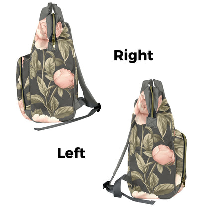 Midnight Victorian Bloom - Premium Multi-Function Travel Backpack