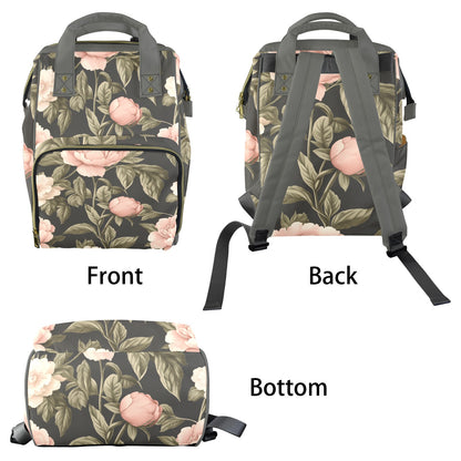 Midnight Victorian Bloom - Premium Multi-Function Travel Backpack