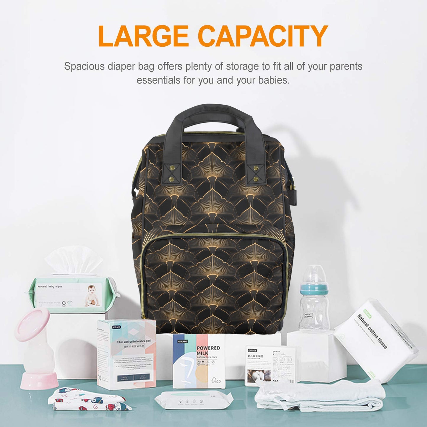 Gilded Empire Noir - Premium Multi-Function Travel Backpack