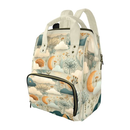 Whimsical Celestial Sky & Nature - Premium Large Capacity Travel Diaper Backpack