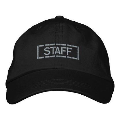 Modern Industrial Dashed Box Logo Custom Text Embroidered Dad Hat